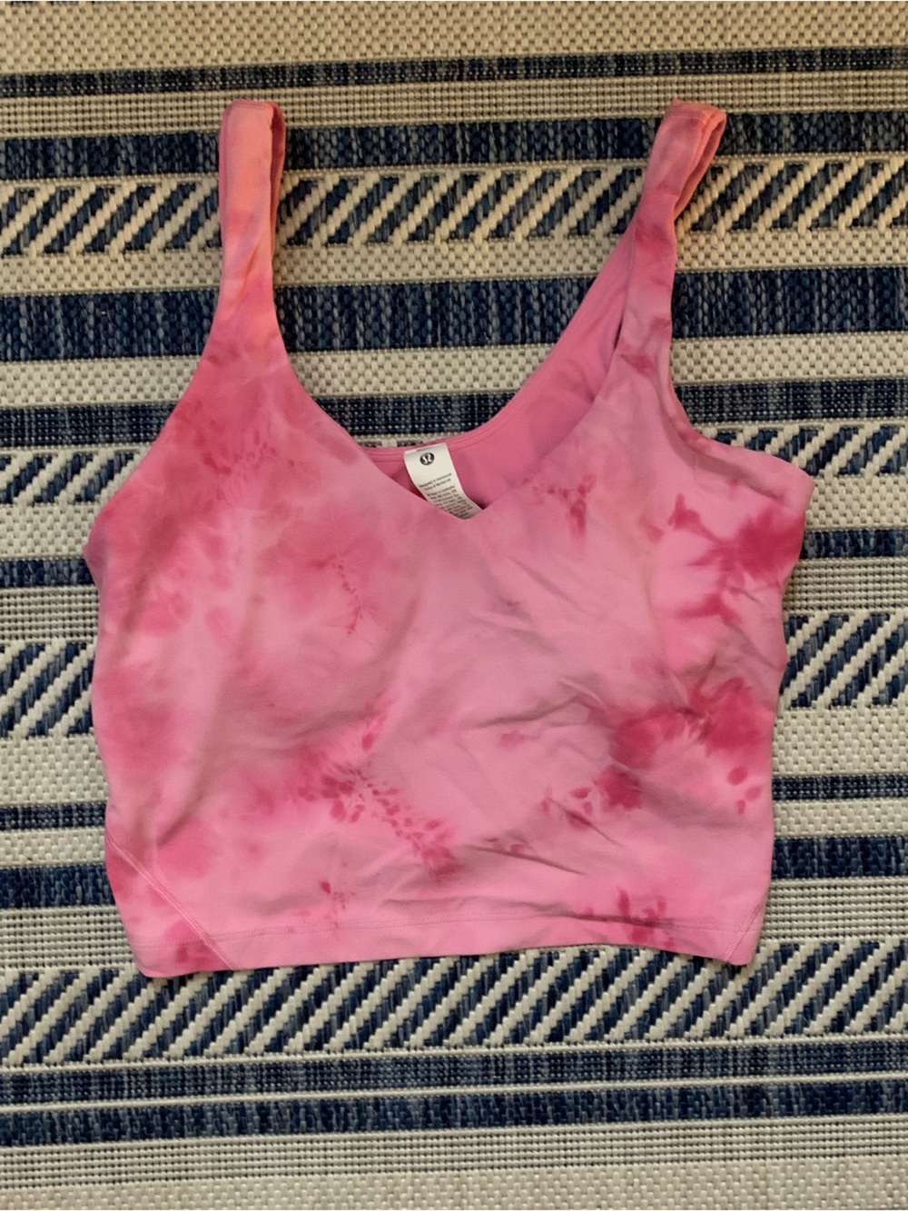lululemon athletica Pink Tie-Dye Align Sports Bra Tank Size 8 EUC